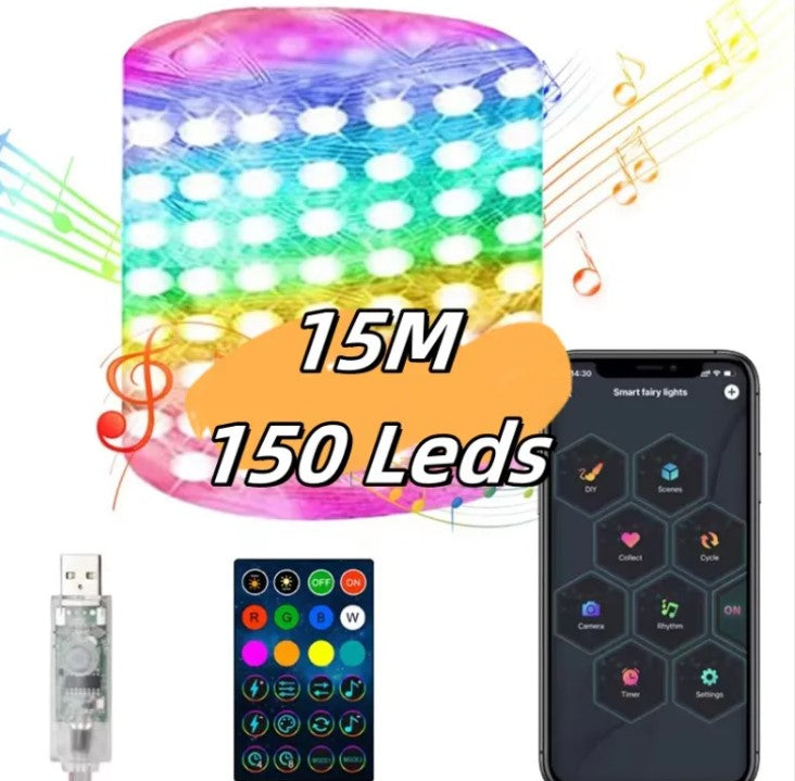 Guirnalda de luces LED RGB con mando Nexora – vista 8