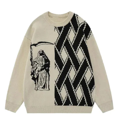 Oversized Knit Vintage Anime Couple Sweater