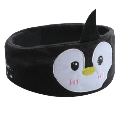 Antifaz de peluche con auriculares Bluetooth