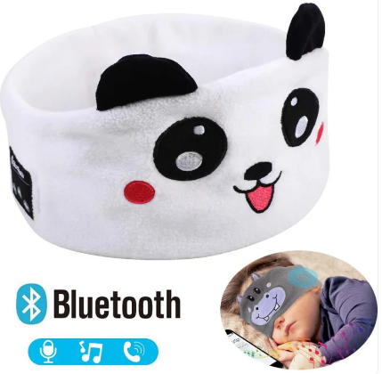 Antifaz de peluche con auriculares Bluetooth
