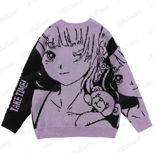 Fashion Anime Girl Long Sleeve Sweater