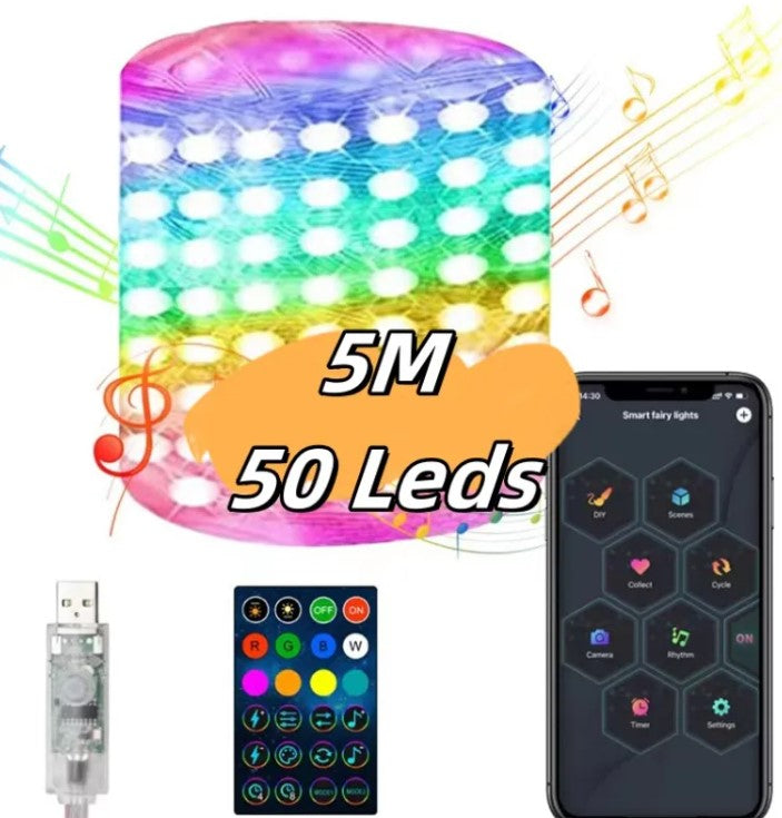 Guirnalda de luces LED RGB con mando Nexora